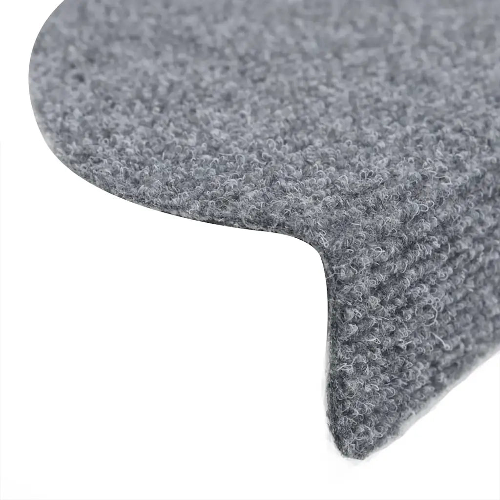 Tappetini per scale autoadesivi 5 pz | Gradini per Scale 56x17x3 cm Grigio chiaro semicircolari