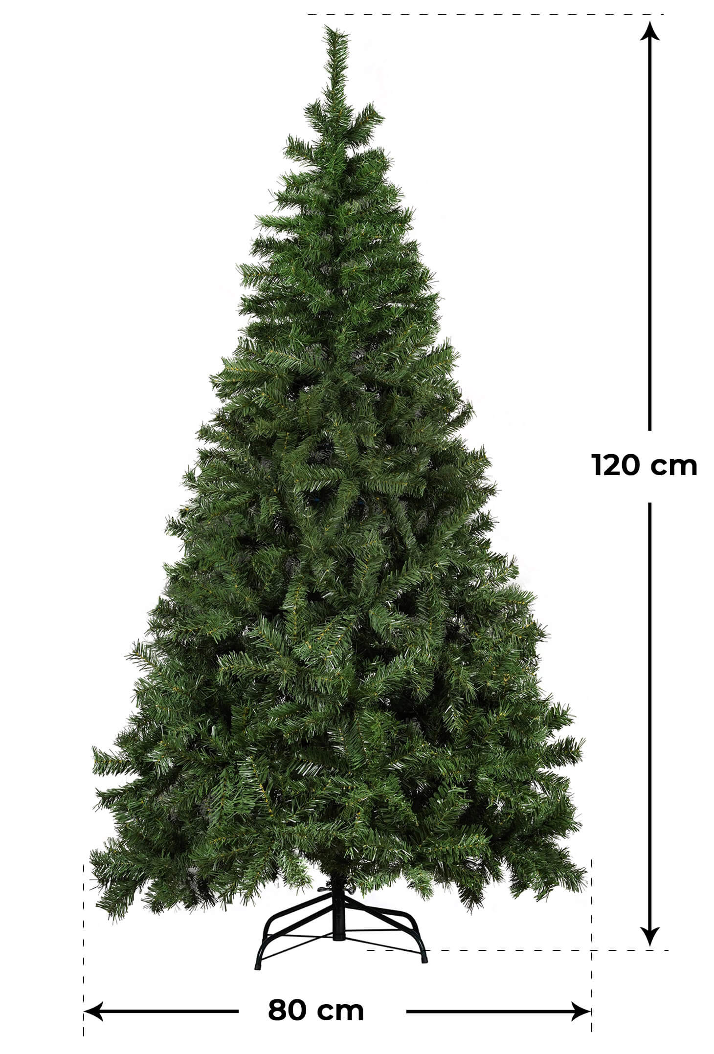 Albero di Natale Artificiale 180 cm 45 Rami Tiglio delle Murge Verde