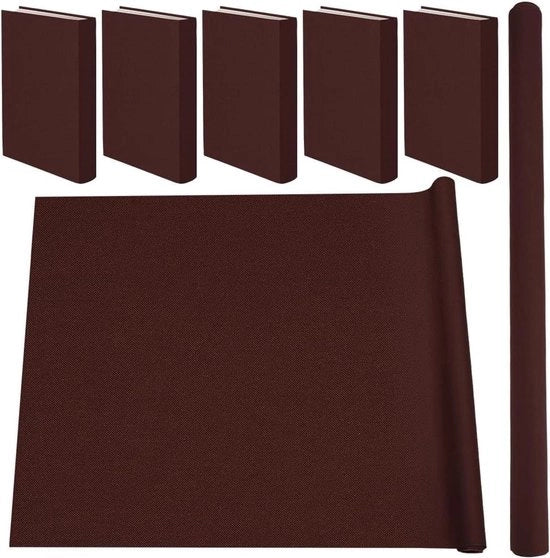 Copertine per Notebook Matta Velluto Protezione Archivistica Copertine per Libri Notebook Wraps - Pelle Marrone Coperture per Libri - Materiale per Legatura Notebook Scrapbooking Protezione Archivistica