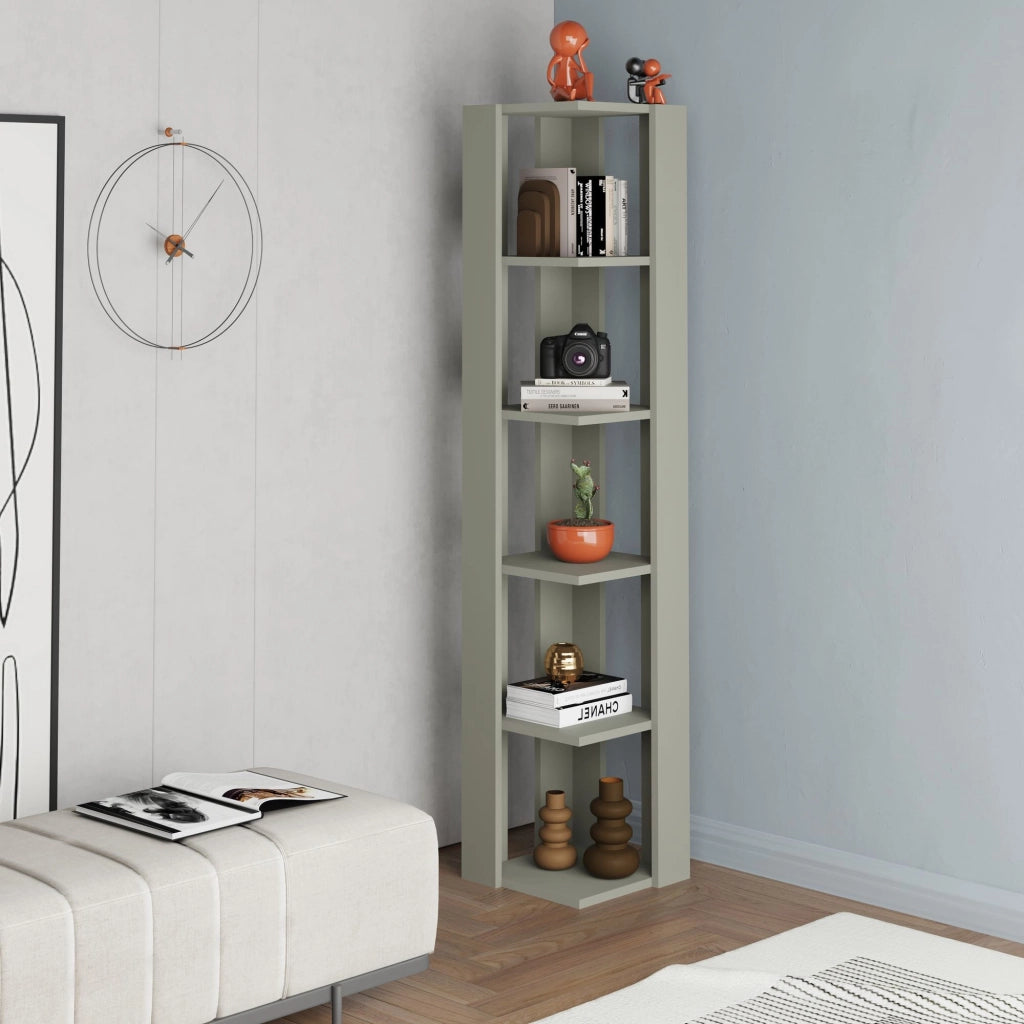 Libreria in legno "Nati" - 32 x 32 x 161 cm - Verde
