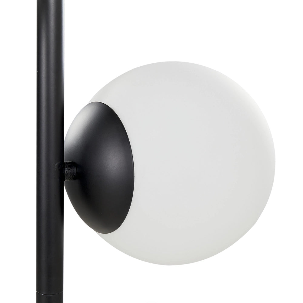 Lampada da Terra in Metallo dorato 3 punti luce Tonalità Bianche Rotonde design moderno contemporaneo