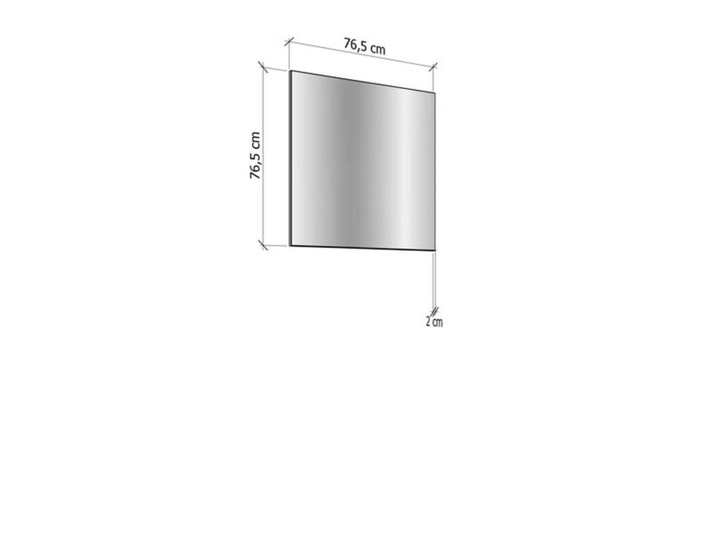 Rizzardi, Specchio kit Fissaggio a Muro Incluso, 76.5x76.5h cm Bianco