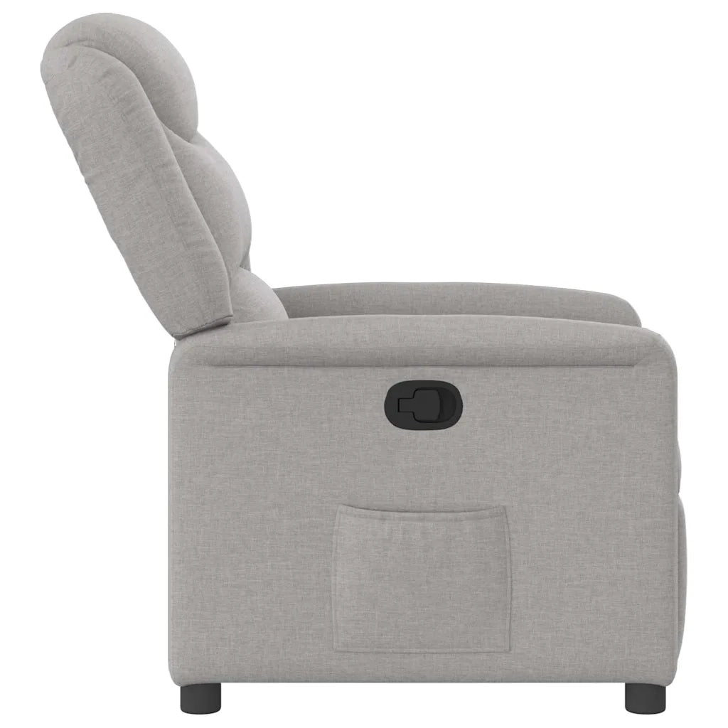 Poltrona Reclinabile in Tessuto Grigio Nuvola 4015605