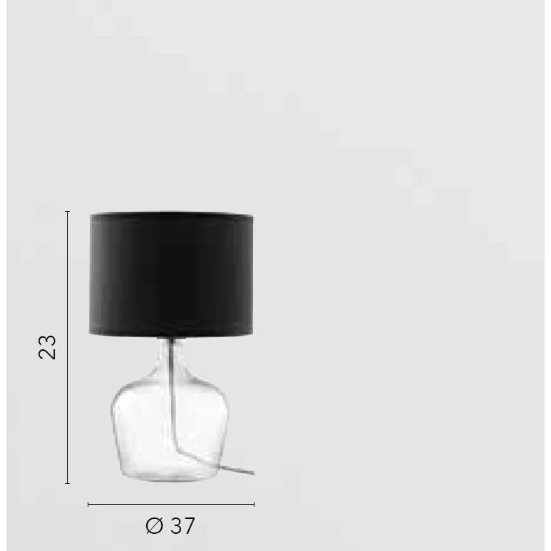 LAMPADA DA TAVOLO HENDRIX E27 D.23XH37CM NERA.