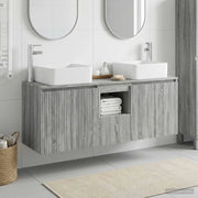 Set di Armadi da Bagno 3 pz Sonoma grigio 135 x 35 x 80 cm