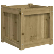 Fioriera rialzata per piante e fiori terrazza giardino 40 x 40 x 40 cm legno di pino impregnato marrone 02_0037554
