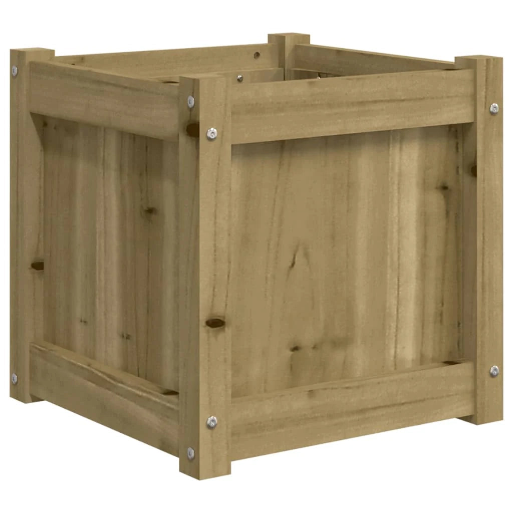 Fioriera rialzata per piante e fiori terrazza giardino 40 x 40 x 40 cm legno di pino impregnato marrone 02_0037554