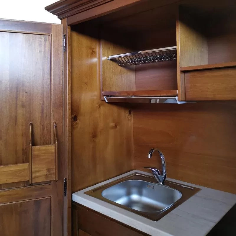 Armadio cucina arte povera in legno cucina 2 porte 135x70x210 | kit completo elettrodomestici: armadio cucina senza elettrodomestici - Mobili 2G