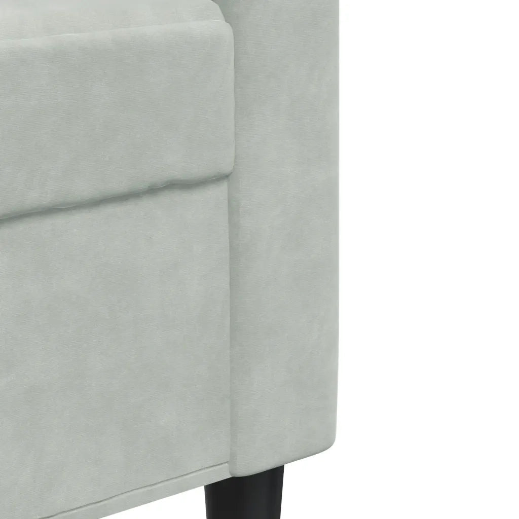 Divano a 2 Posti-Sofa 2 Posti Grigio Chiaro 140 cm in Velluto 354525
