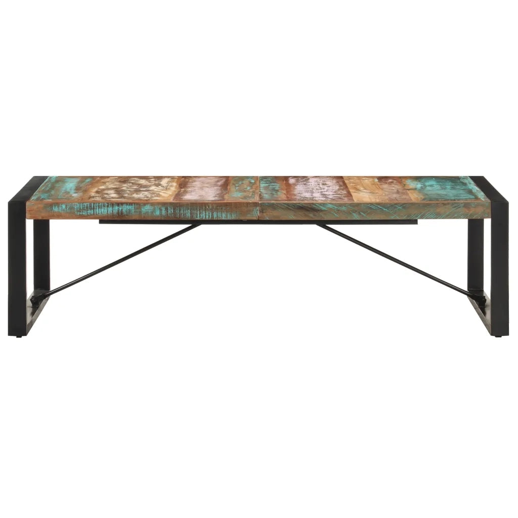Tavolino da Salotto 140x70x40 cm in Legno Massello di Recupero cod mxl 57231