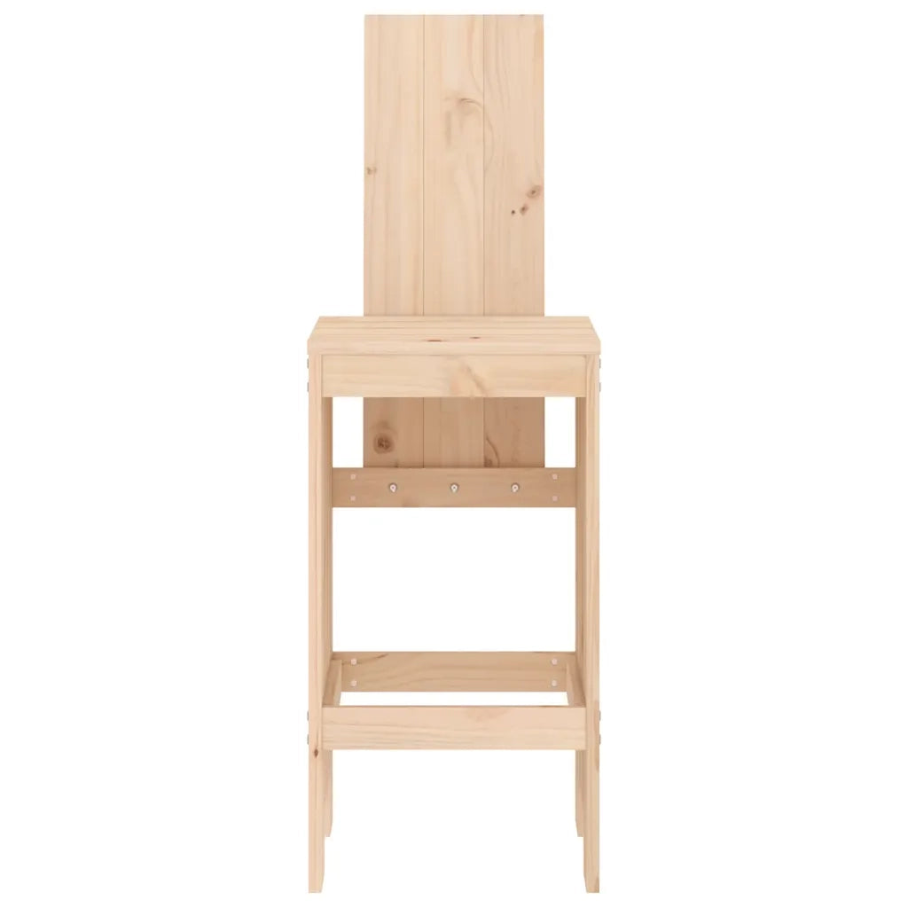 Sgabelli da Bar 2 pz 40x42x120 cm in Legno Massello di Pino