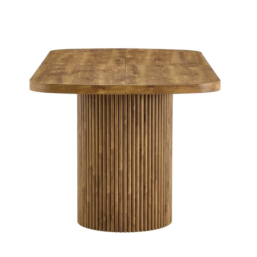 Tavolo da pranzo ovale design moderno per cucina ¨C MINIMAL ¨C Piano MDF effetto legno