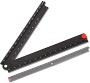 Liniaal angolare in alluminio - Flessibile - 90 gradi - Nero - Metallo