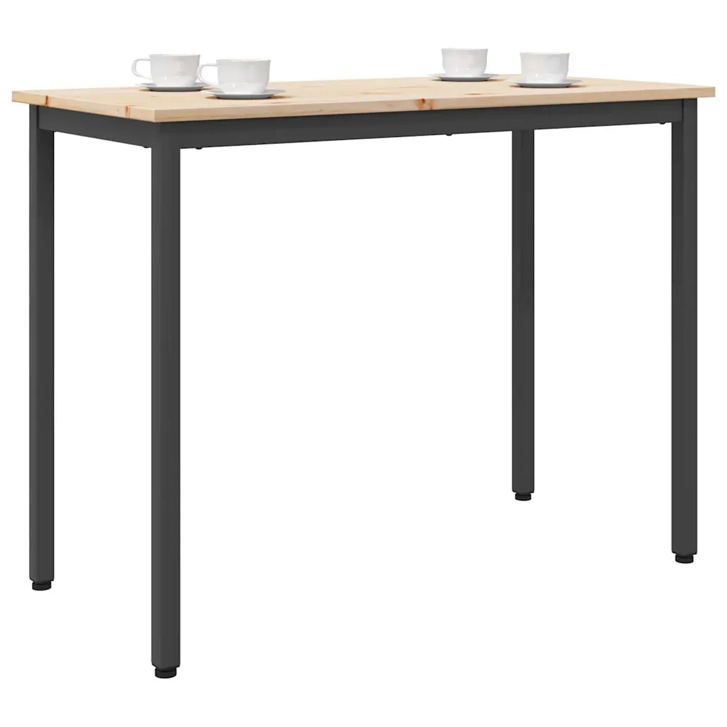 tavolo Naturale 100 x 50 x 77 cm Legno ingegnerizzato e acciaio 873794