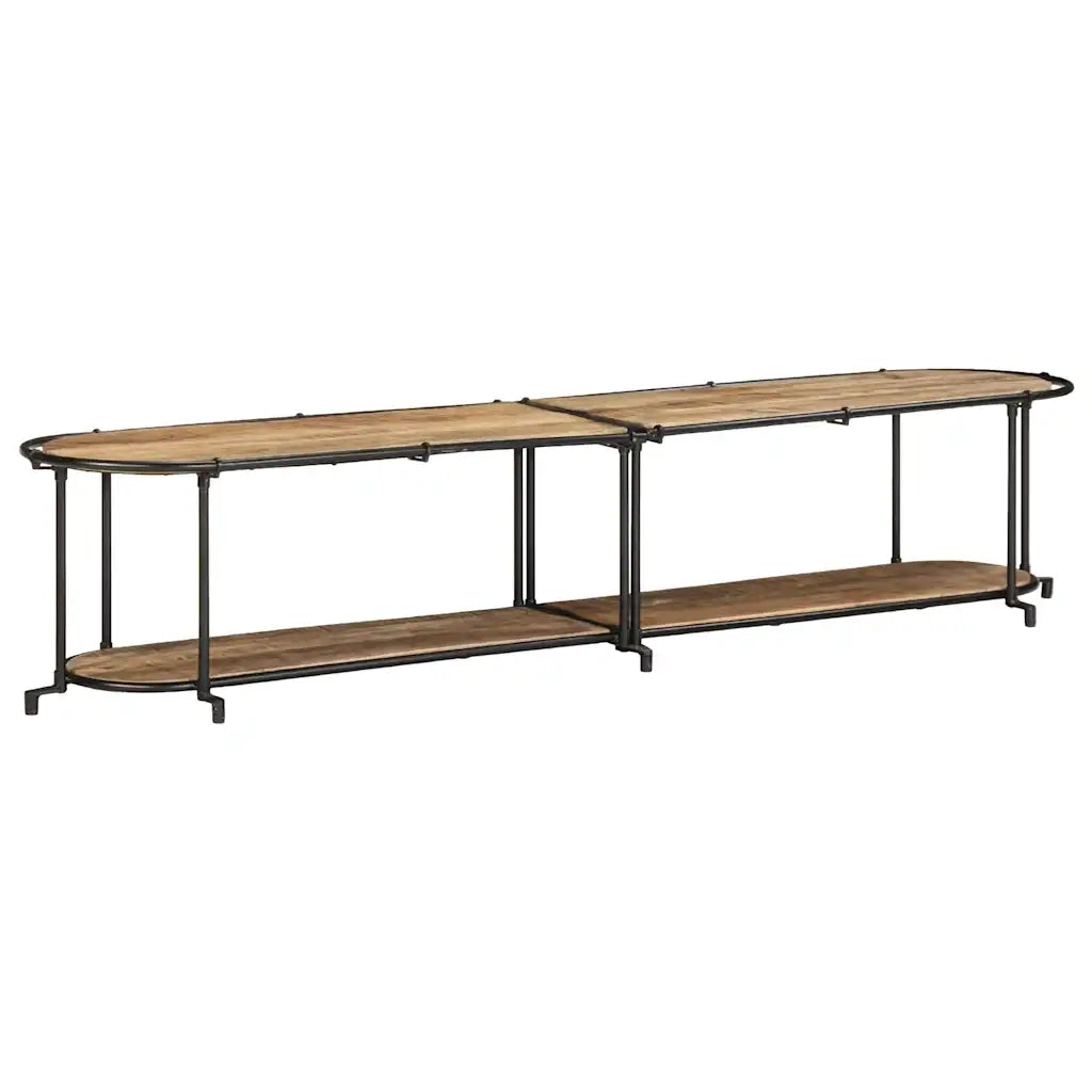 Mobile Porta TV-Mobile per TV-Credenza TV 200x42x40 cm in Massello di Mango Grezzo