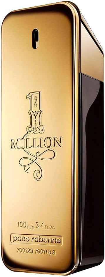 Paco Rabanne 1 Million EDT 100 ml uomo, senza scatola. Profumo speziato e legnoso con mandarino, cannella, ambra e patchouli. Flacone senza confezione.