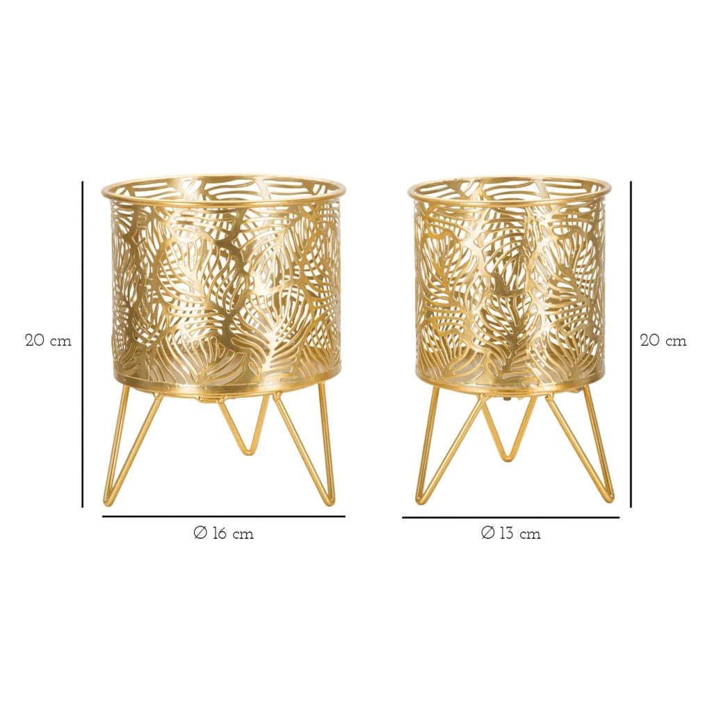 Aitut, Vaso set 2 Vasi, Portavasi Rimovibili, oro