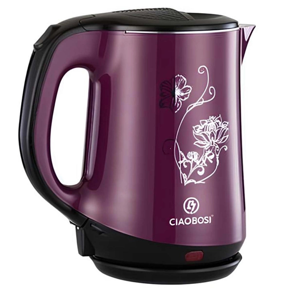 Bollitore Elettrico 2.5L 2000W con Spegnimento Automatico e Indicatore Luminoso Viola Avizar