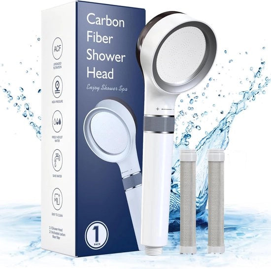 Douchekop con Filtro di Calcare - Efficace nel Risparmio d'Acqua e nella Regolazione della Pressione - 1 pezzo