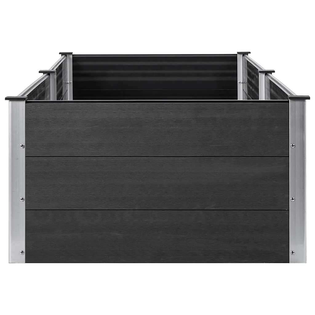 Letto Rialzato da Giardino 200x100x54 cm in WPC Grigio 318097