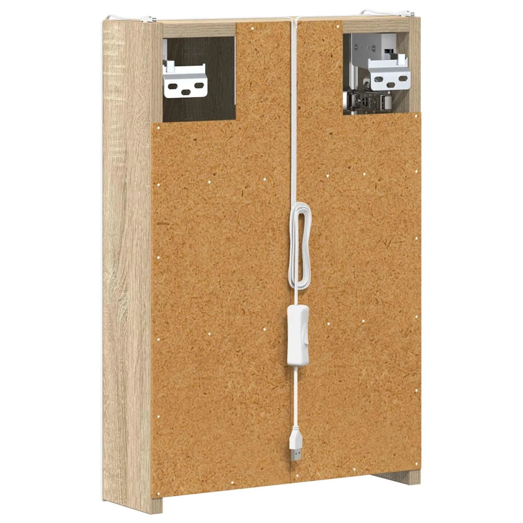 Mobiletto per specchio da bagno Rovere Sonoma 33 x 11,5 x 50 cm 889217