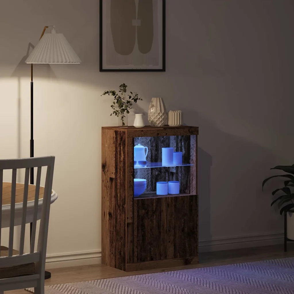 Madia LED Legno vecchio 60,5 x 37 x 100 cm Legno multistrato 863015