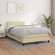 Giroletto a Molle con Materasso Crema 120x200 cm in Similpelle cod mxl 63664