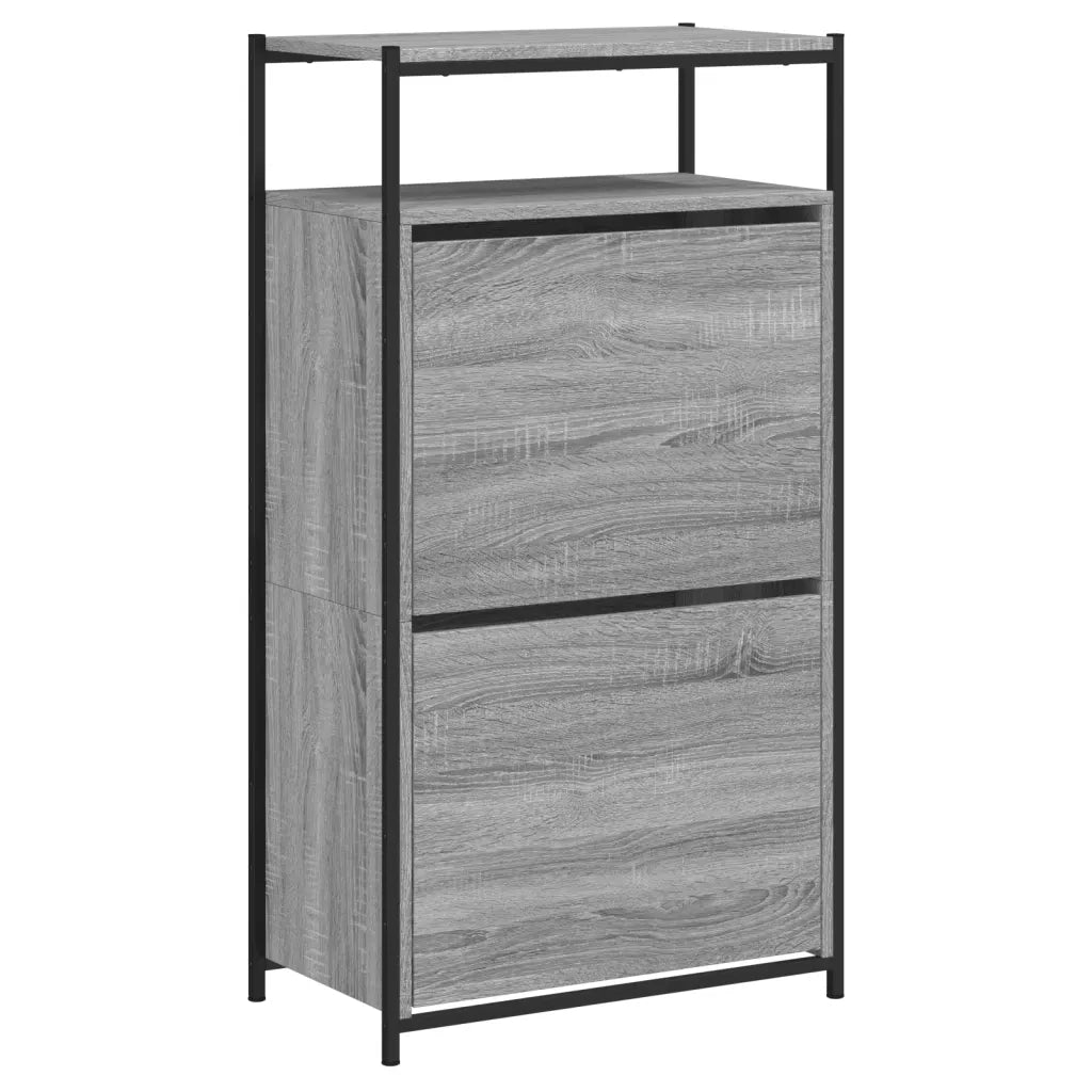 Scarpiera | Mobile per scarpe Grigio Sonoma 60x34x112 cm in Legno Multistrato