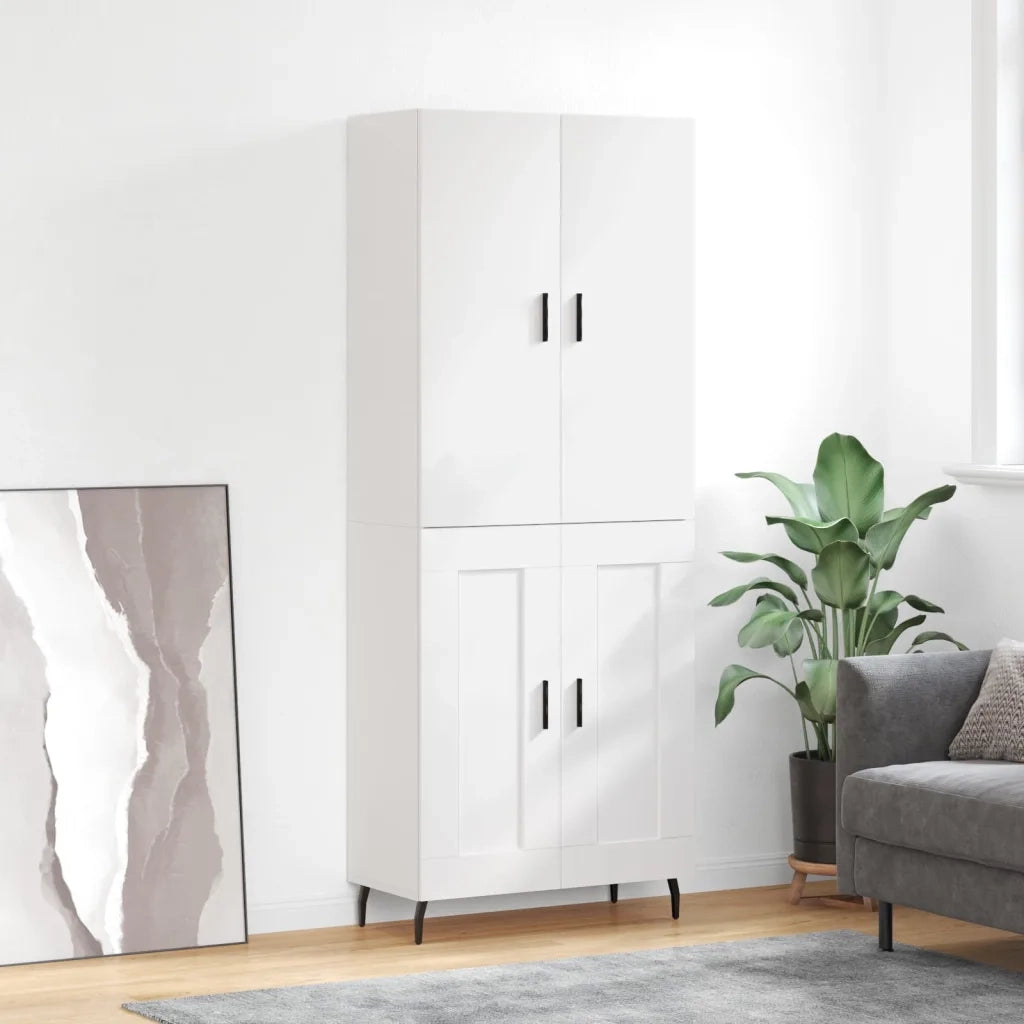 Credenza Bianca 69,5x34x180 cm in Legno Multistrato 3195803