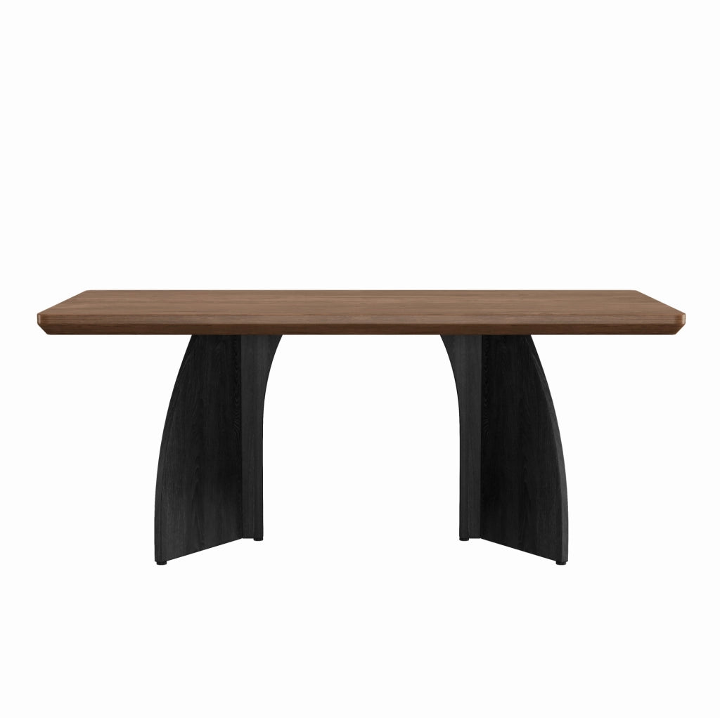 Tavolo da pranzo 160x80x76 cm per 4-6 persone con piano da 4 cm in MDF noce