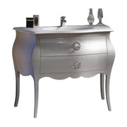 Mobile bagno 2 cassetti laccato tortora madreperla misura l.108 p.55 h.82 (1370) - Mobili 2G