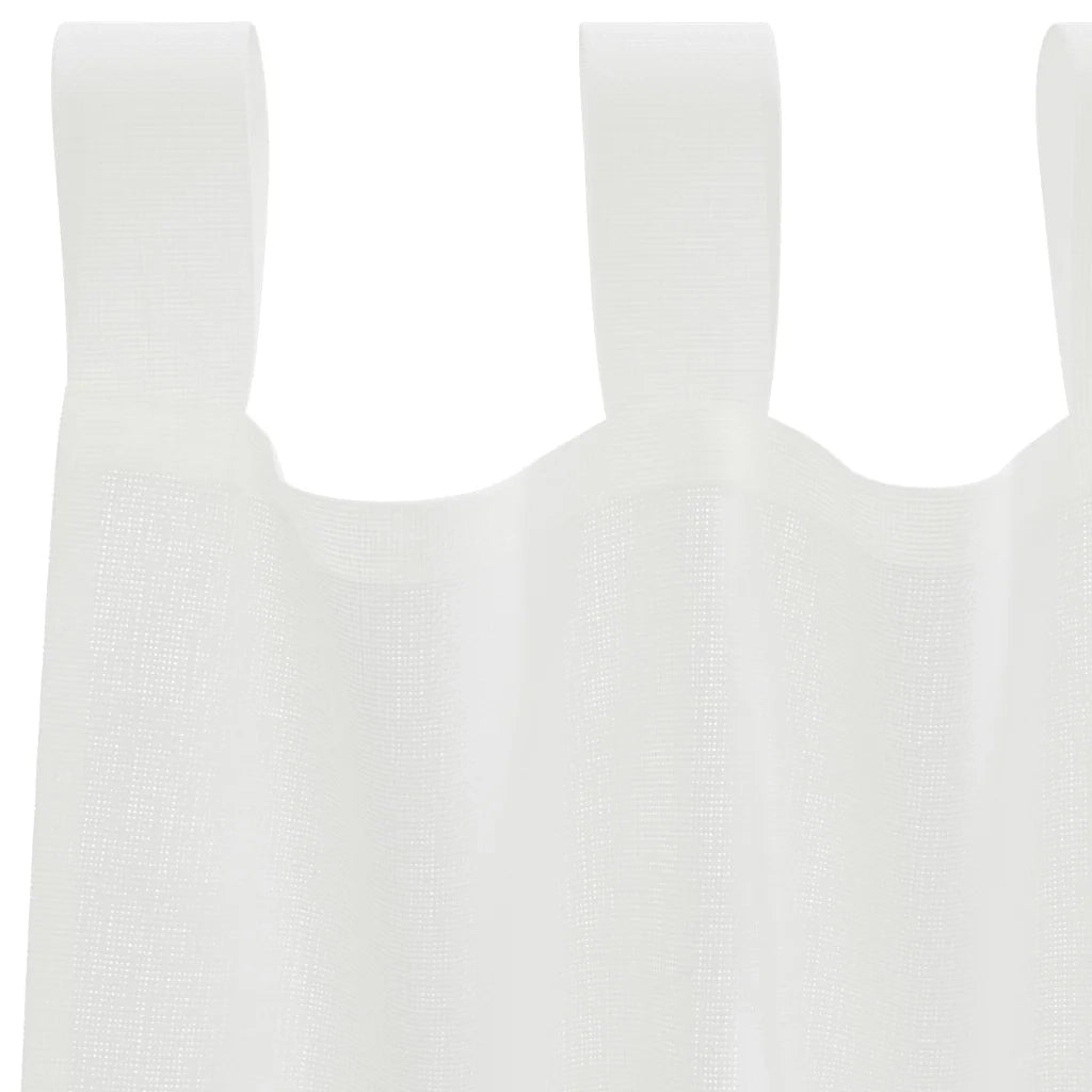 Tende in Voile con Passanti 2 pz Bianco 140x245 cm