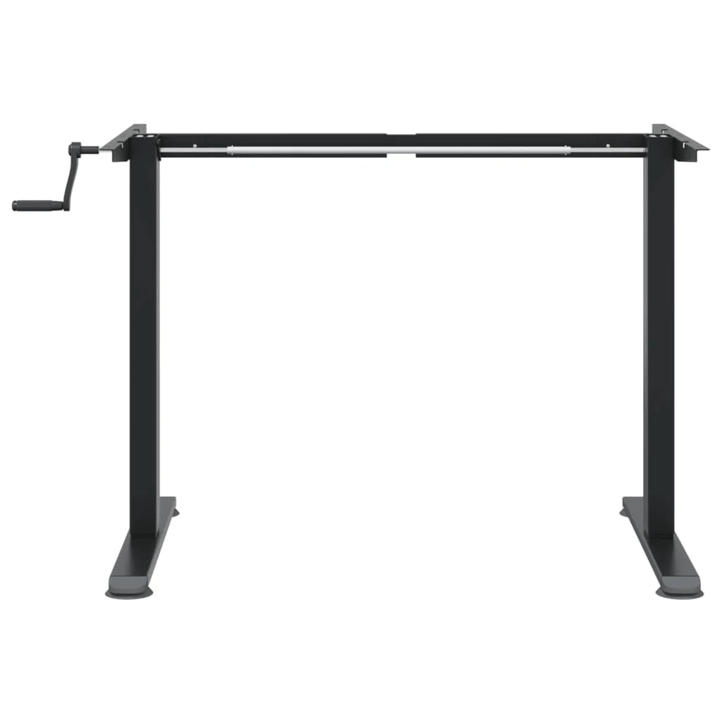 Struttura per ufficio scrivania postazione di lavoro mobile per computer scrivania per studio in piedi (94-135) x 60 x (70-114) cm acciaio nero 02_0023975
