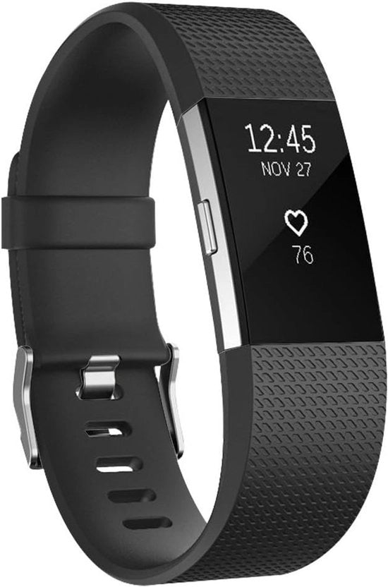 Bracciale per Fitbit Charge 2 per donna e uomo, cinturino sport adattabile e morbido per la riserva per Fitbit Charge 2 (Grande, Nero)