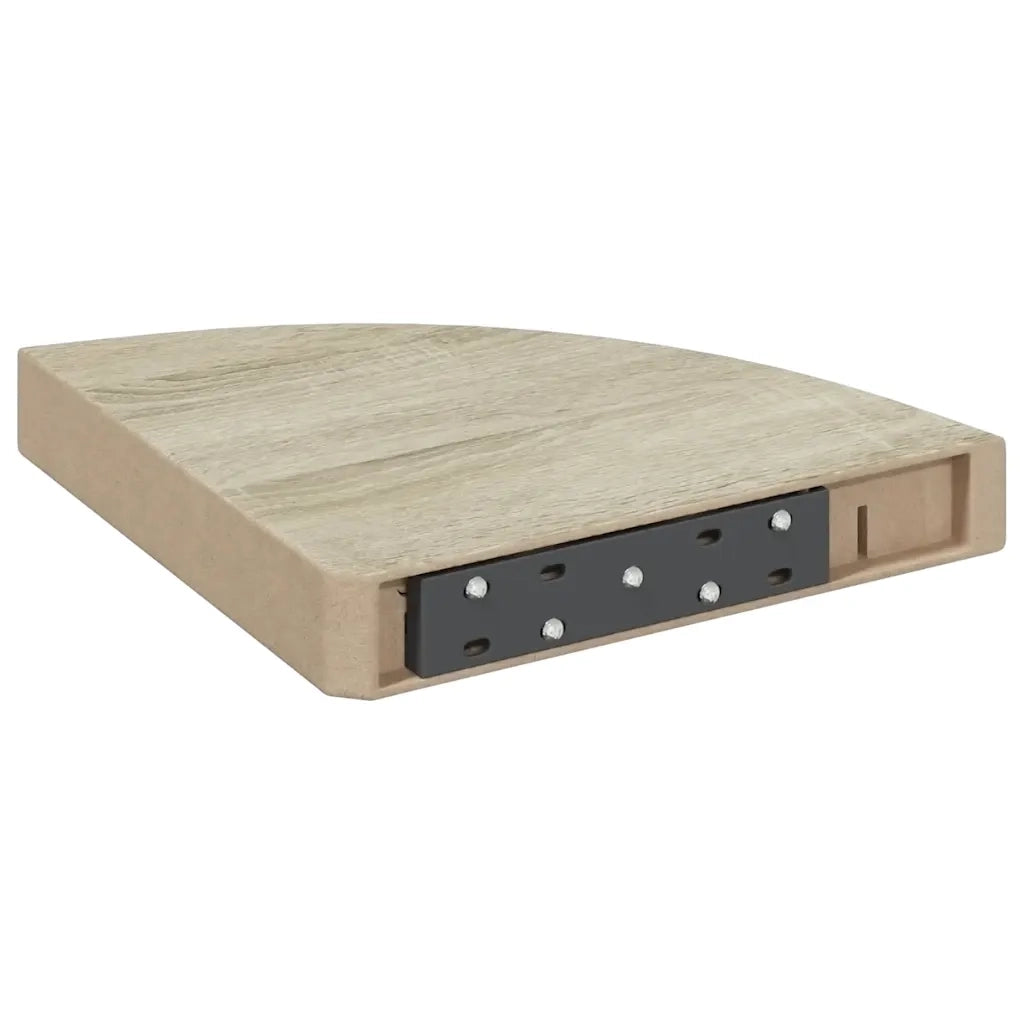Mensola | Ripiano | Scaffale Angolare Rovere e Bianco 25x25x3,8 cm in MDF