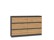 Cassettiera MALWA M6/120 antracite artisan per camera e soggiorno