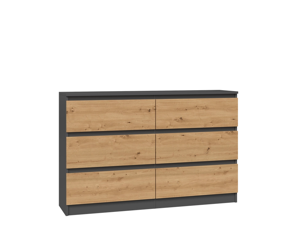 Cassettiera MALWA M6/120 antracite artisan per camera e soggiorno