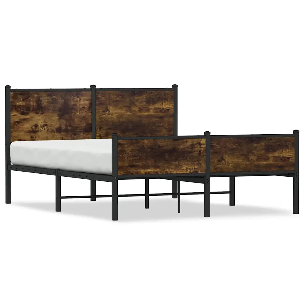 Giroletto senza Materaso in Metallo Rovere Fumo 137x190 cm 4007849