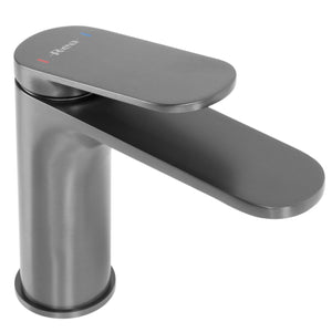 Rubinetto Da Lavabo Rea Marco Gun Grey Low