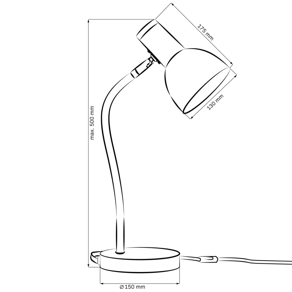 Lampada da scrivania rosa E27 MIMI Polux 50 cm metallo