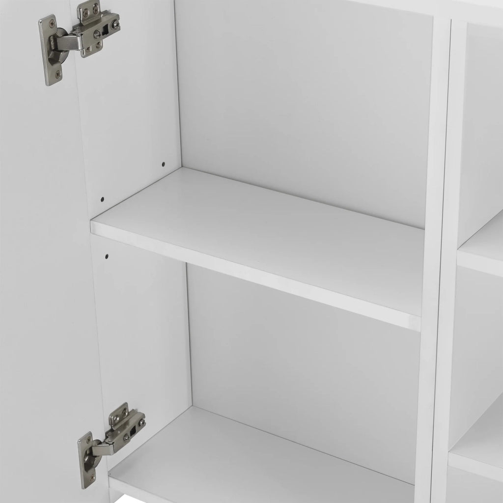Armadio pensile di design mobile portaoggetti sospeso mobile da bagno anta con specchio ripiani regolabili truciolato melaminico 64 x 80 x 20 cm bianco 03_0005927