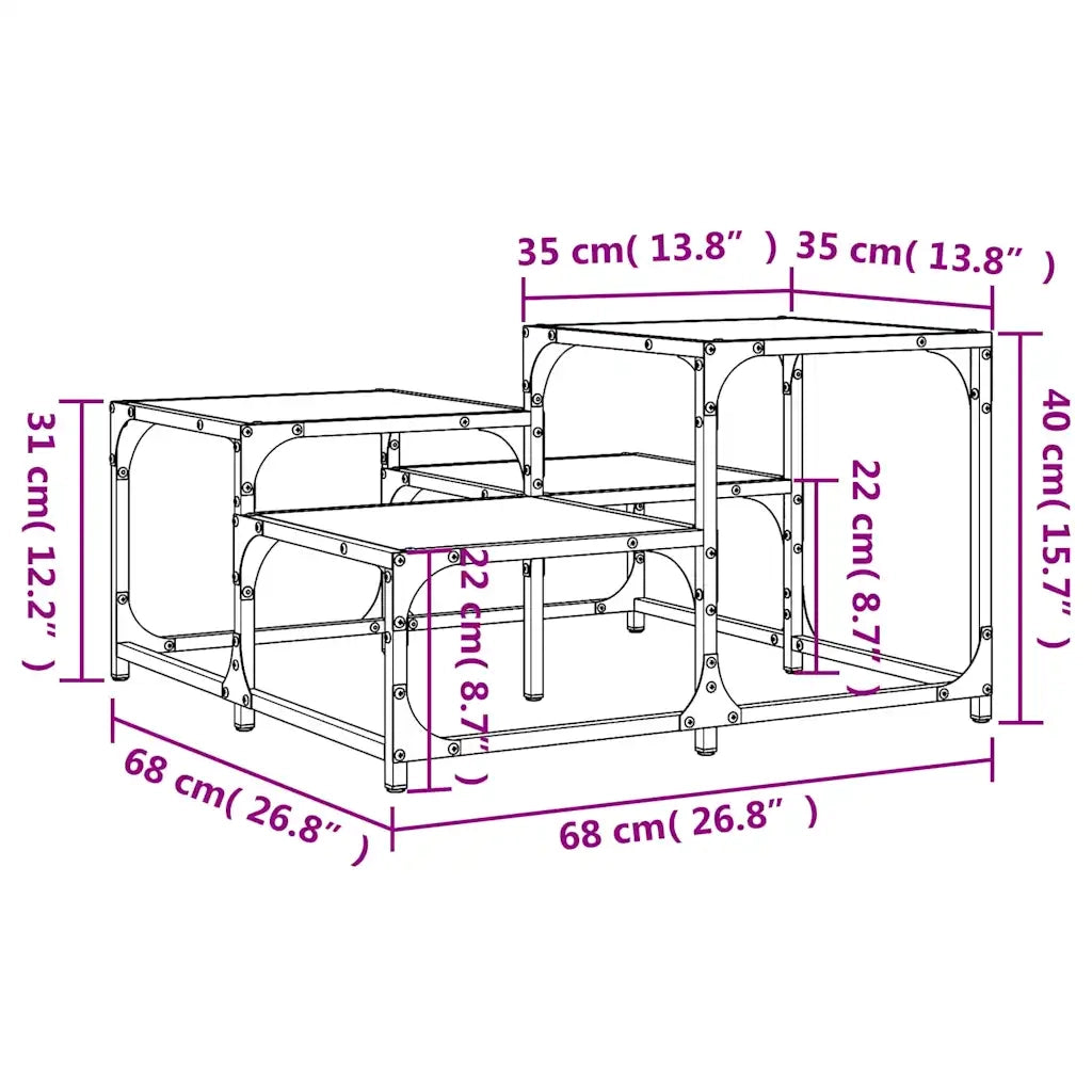 Tavolino da salotto | Tavolino da caff¨¨ | Tavolino da Soggiorno Grigio Sonoma 68x68x40 cm Legno Multistrato