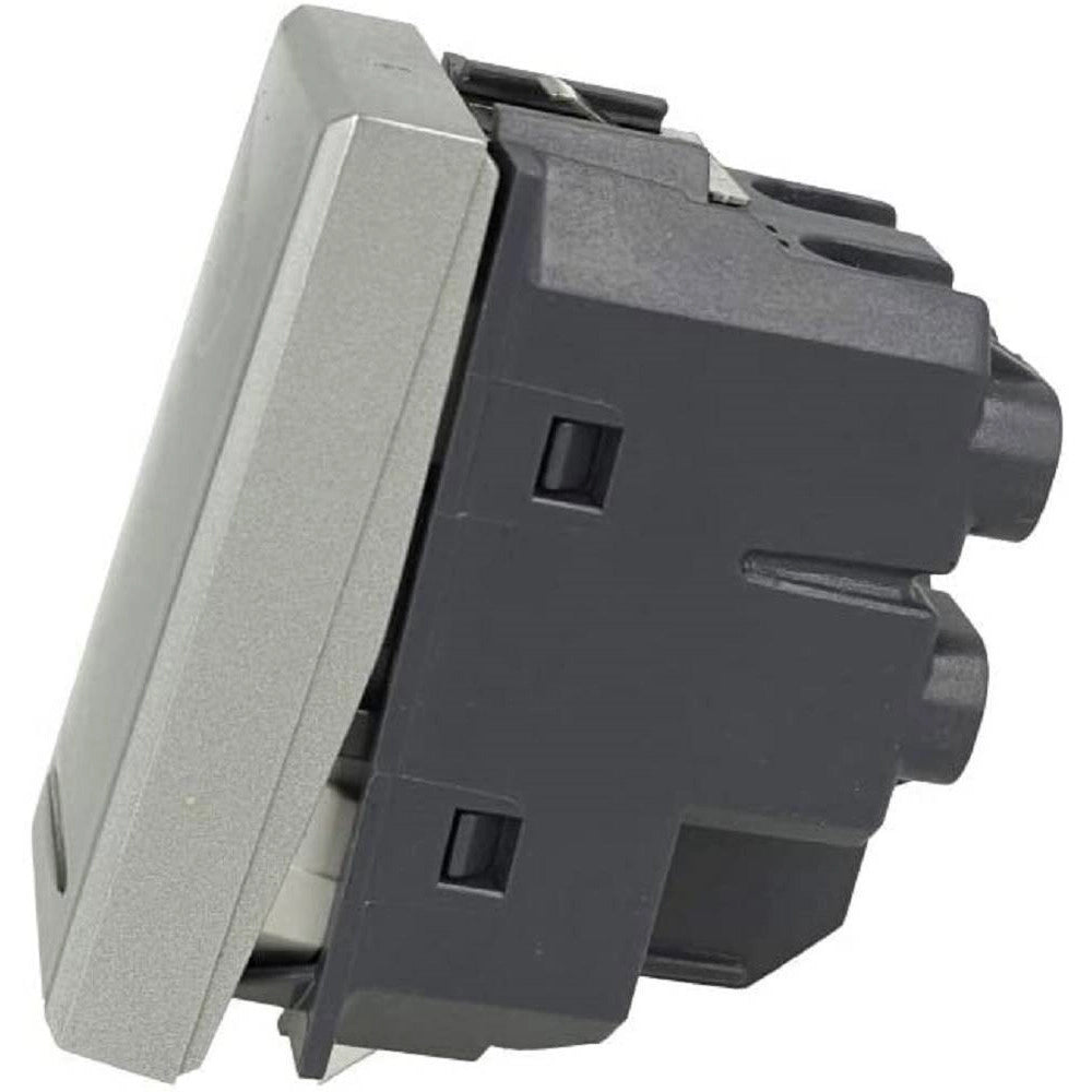 Trade Shop - Interruttore 2p 16a Bipolare 0-1 Silver Compatibile Bticino Axolute Assiale -