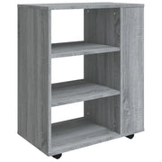 Mobiletto moderno con ruote 60 x 35 x 75 cm pratico spazio contenitivo design Sonoma grigio 02_0048257