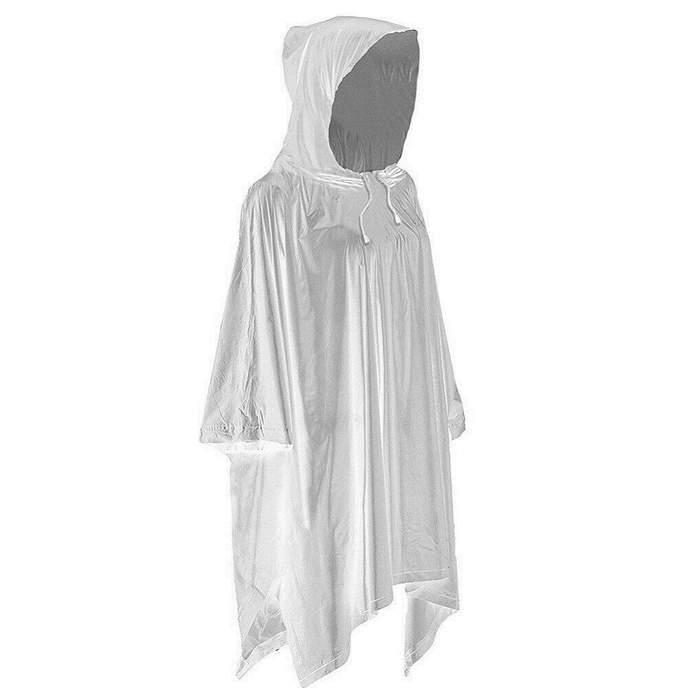 Trade Shop - Poncho Mantella Impermeabile Antipioggia Giacca Anti Pioggia Pvc Con Cappuccio -