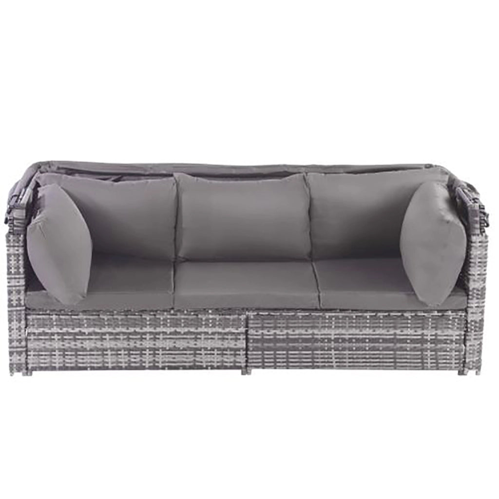 Set da giardino con tetto solare - Xylo - Grigio - Tavolo e sgabelli inclusi