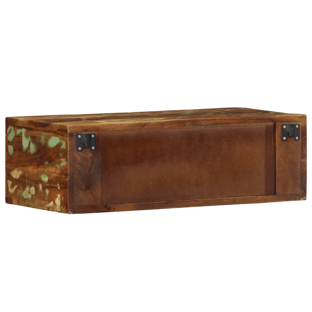 Mobile TV a Parete-Mobile TV a Muro 60x30x19 cm in Legno Massello di Recupero 476949