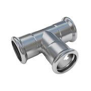 RACCORDO A T A PRESSARE INTERMEDIO IN ACCIAIO INOX SERIE PRESS INOX 316L - Ø28  - CEX