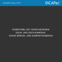 DiCAPac WP-S5 Borsa impermeabile per fotocamera con obiettivo, custodia subacquea, protezione dall'acqua fino a 5 metri di profondità, nera e marrone scuro