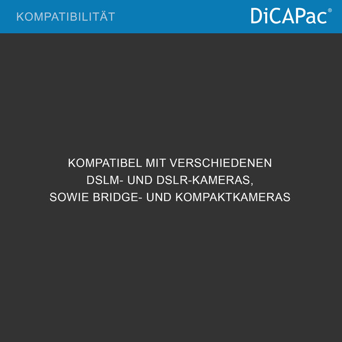 DiCAPac WP-S5 Borsa impermeabile per fotocamera con obiettivo, custodia subacquea, protezione dall'acqua fino a 5 metri di profondità, nera e marrone scuro
